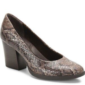 Born Enns Snake print suede‎ pump Sz 8.5